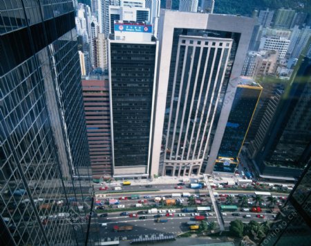 楼顶俯视香港摄影图片