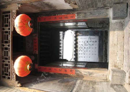 古老风韵灯笼中国式建筑图片