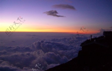 富士山风光云海朝霞图片