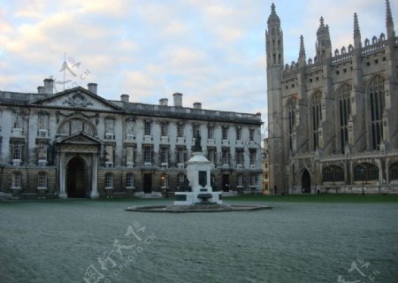 剑桥大学国王学院冬景图片
