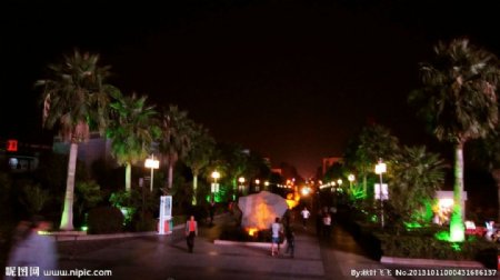 湘潭白石公园夜景图片