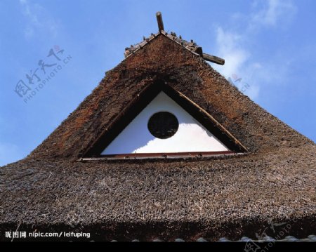 稻草屋顶图片