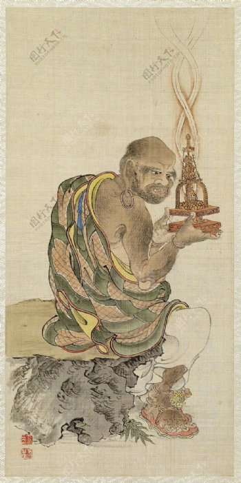 十六罗汉图之第四尊者苏频陀图片
