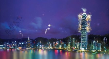 香港节日夜景图片