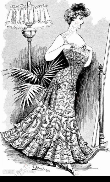 1904年欧洲时尚女性服装图片