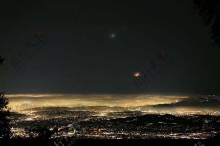 洛杉矶快乐的夜空图片
