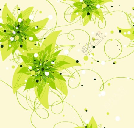 绿树梦幻花纹花朵图片