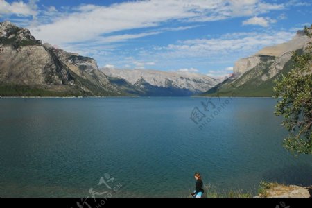 加拿大卡尔加里班芙镇迷尔苏瓦湖图片