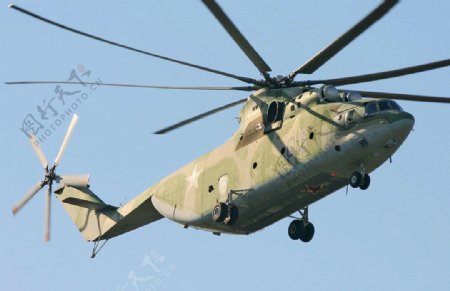 俄罗斯米26重型直升机右侧图片