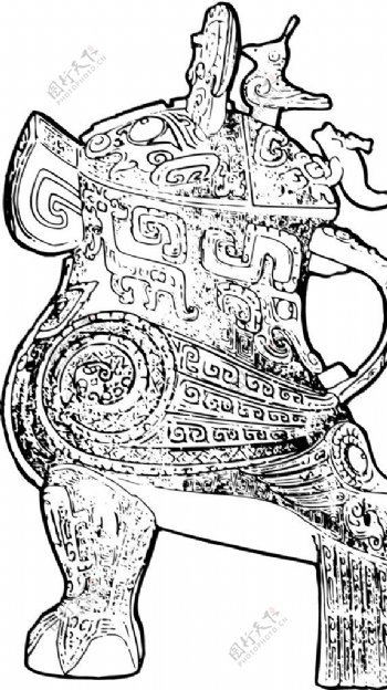 青铜器皿纹路图图片