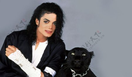 迈克尔183杰克逊与黑豹图片