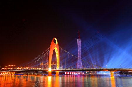 猎德桥与广州电视塔图片