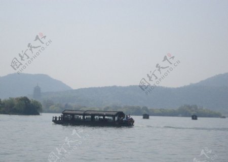杭州西湖湖心游船图片