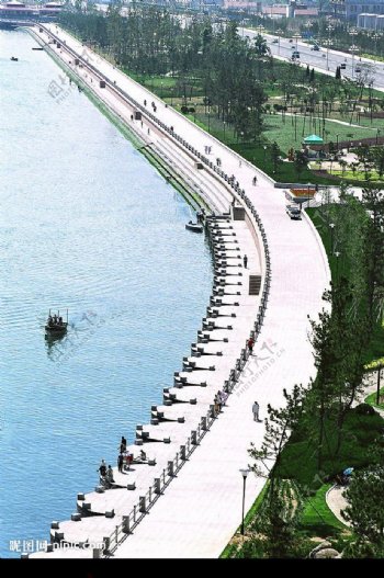 威海公园护岸图片