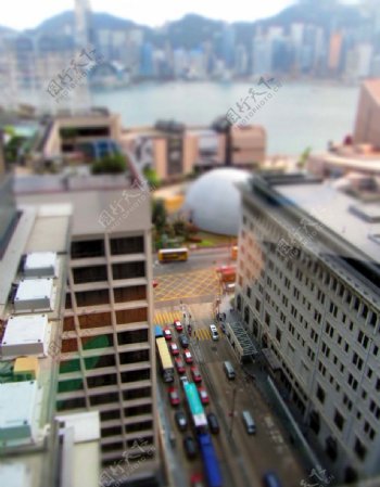 风景名胜旅游印记香港模型特效镜头图片