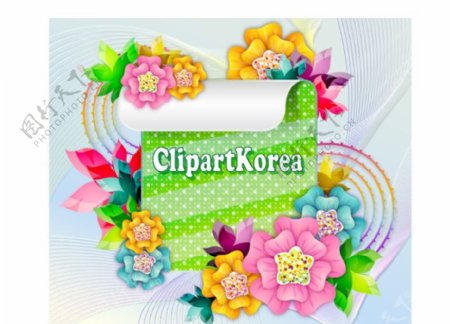 韩国花朵线条图片