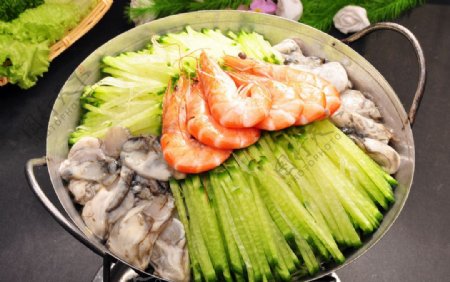 萝卜丝海蛎青虾锅图片