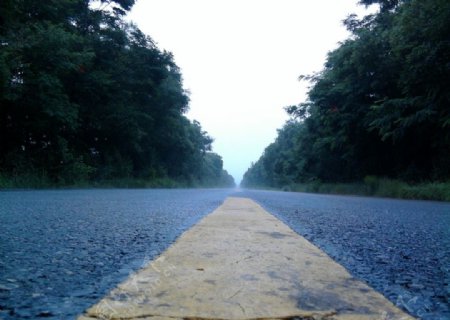 雨后的景区公路图片
