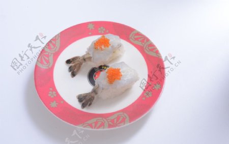 鲜虾鱼籽寿司手握寿司图片