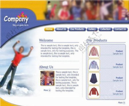 服饰企业网站模板图片