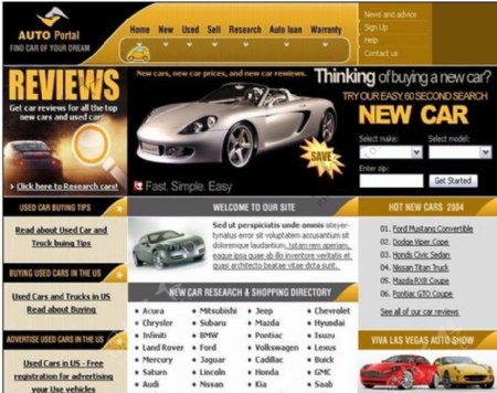 汽车企业网站模板图片