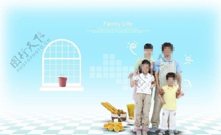韩国一家人图片