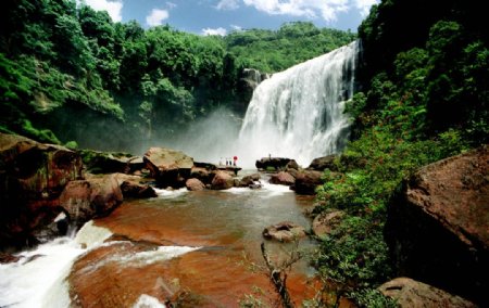 贵州赤水丹霞瀑布图片