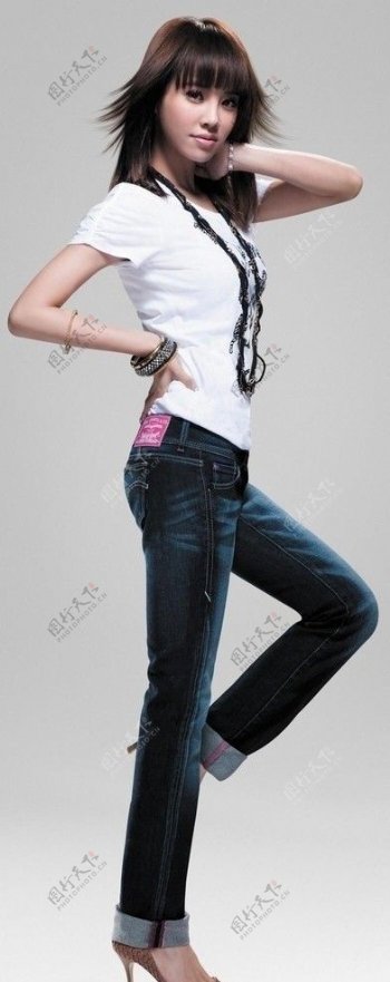 Jolin蔡依林Levi39s牛仔裤广告宣传图图片