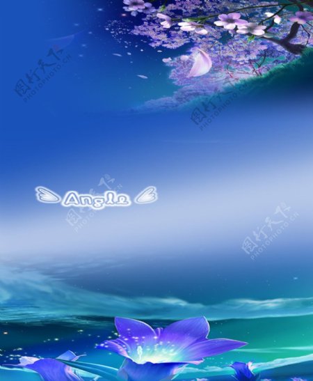蓝色妖姬JPG格式合层图片