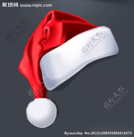 红色圣诞老人帽子图片