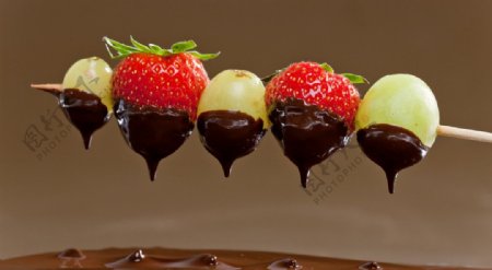 水果蘸巧克力酱图片