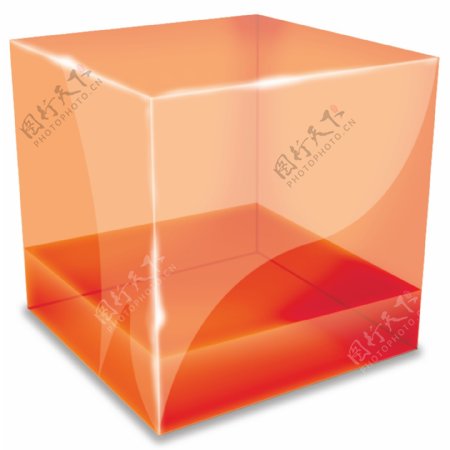 3D玻璃立方体包装图片