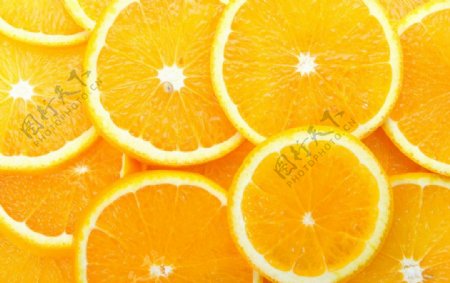 鲜橙橘子橘子片图片