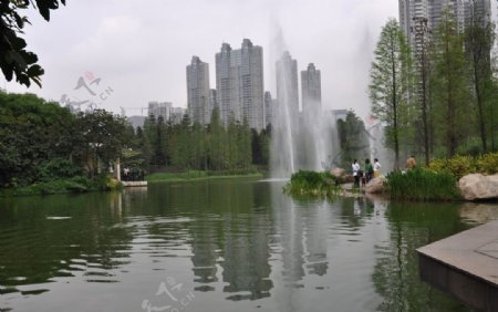 珠江公园一角图片