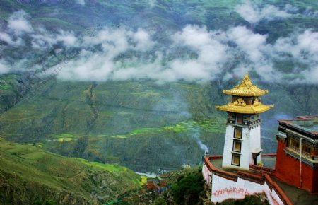西藏山南洛扎南圣地邬金极乐宫洛卓沃龙寺图片