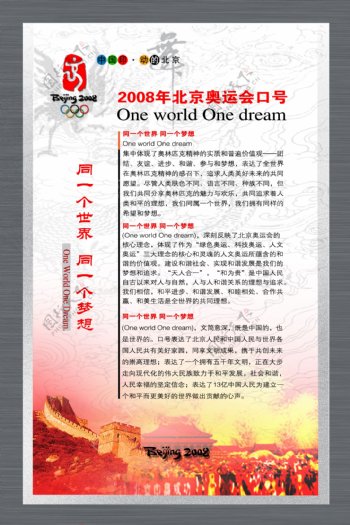 党建展板北京奥运会口号图片