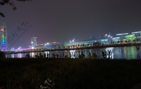 奥运公园中心区夜景3图片