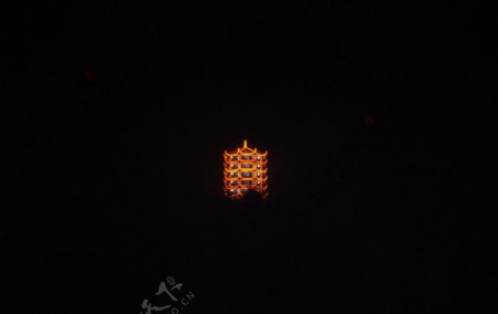 湘西凤凰山上的灯塔图片