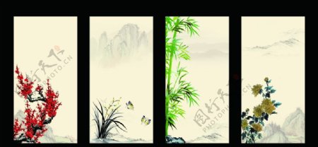 中国风展板背景图片