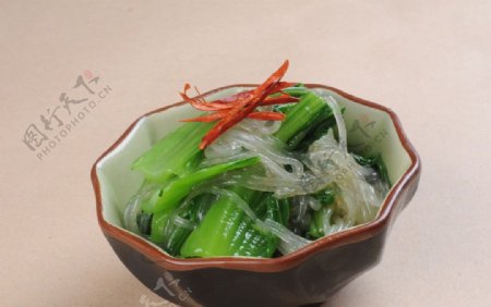 菠菜拌粉条陕菜图片