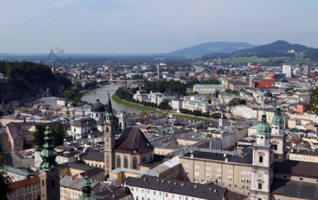 奥地利萨尔斯堡俯瞰图片