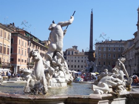 意大利罗马的四河喷泉图片