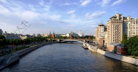 莫斯科河岸景图片