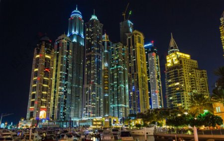 阿联酋迪拜夜景图片