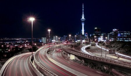 新西兰惠灵顿夜景图片