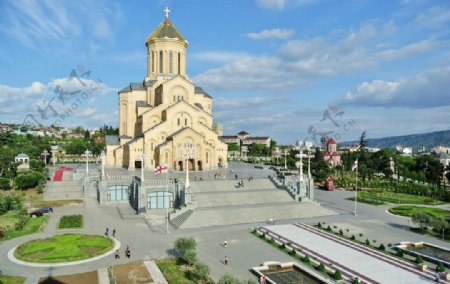 格鲁吉亚第比利斯圣三一大教堂图片