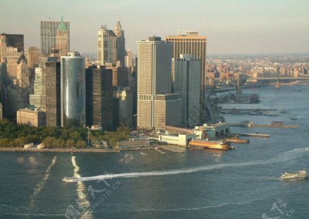 纽约曼哈顿岛俯瞰图片