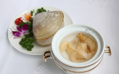 漳港蚌鸡汤汆海蚌图片