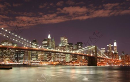 纽约夜景图片