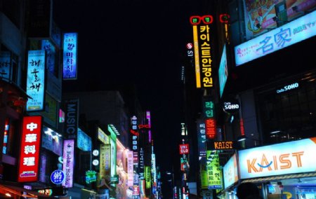 韩国首尔明洞商业区图片